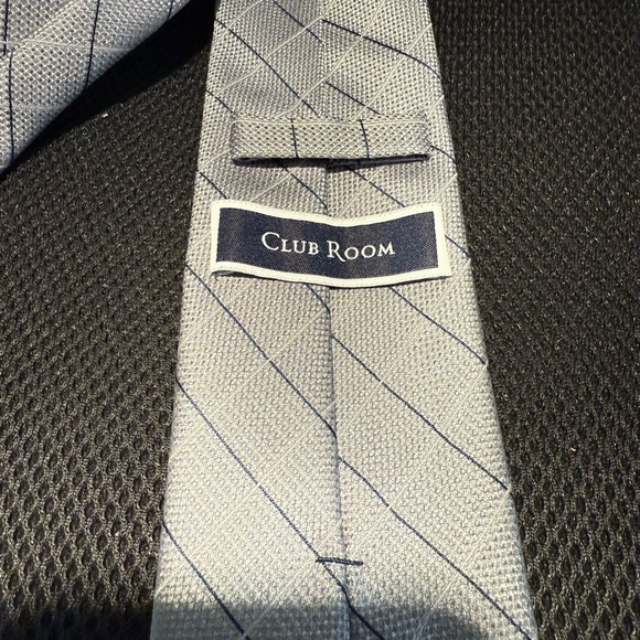 Club Room Gray and Black Checkered Tie - Picture 2 of 4